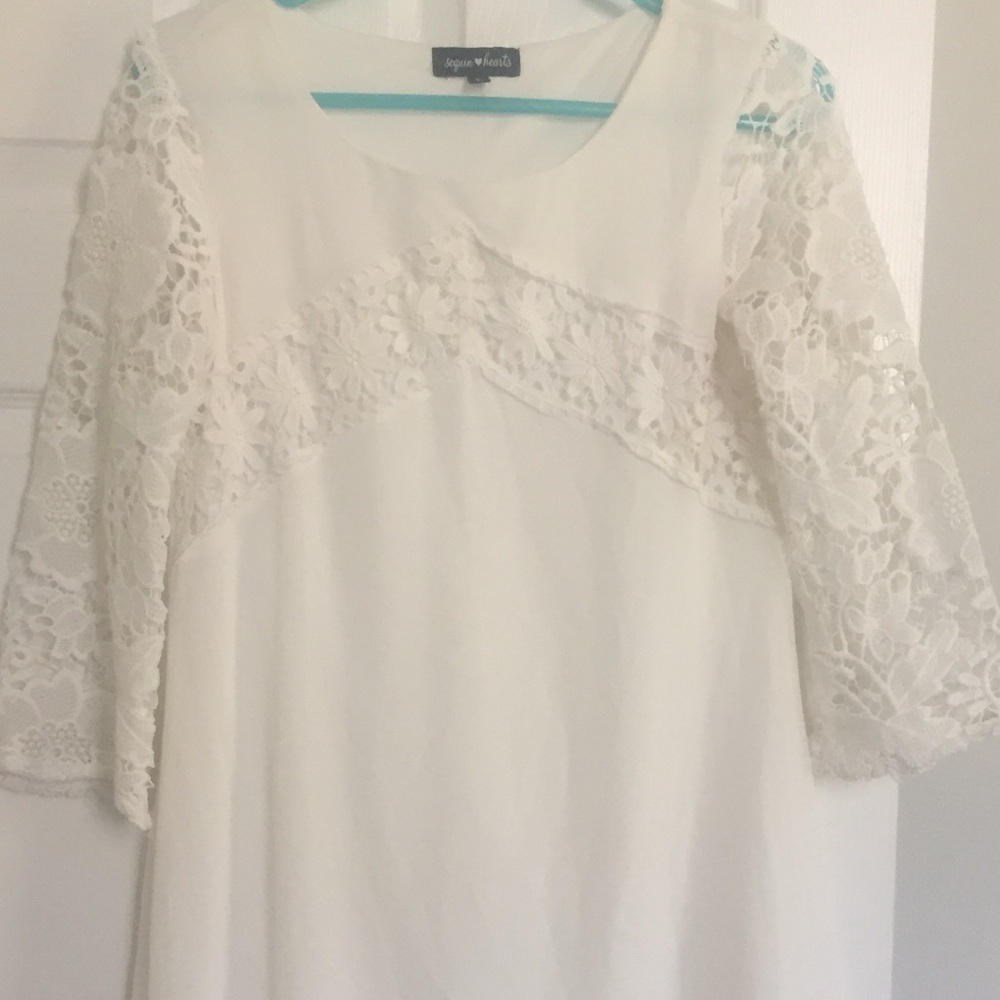 Embroidered White Dress from boutique